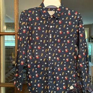 Boys Fortnite Dabbing Santa Christmas Shirt Sz 8